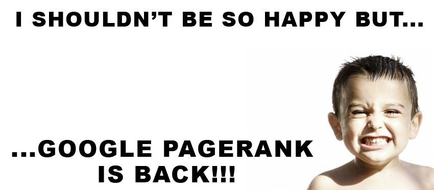 Google PageRank is back